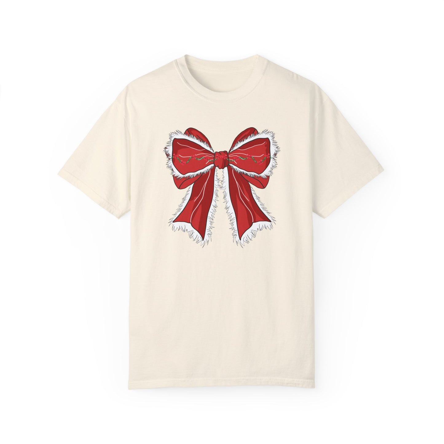 Christmas Bow Holiday Tee | Women's Holiday Tshirt | GM49