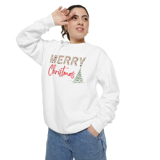 Merry Christmas Sweatshirt | Dyed Sweatshirt | GM08