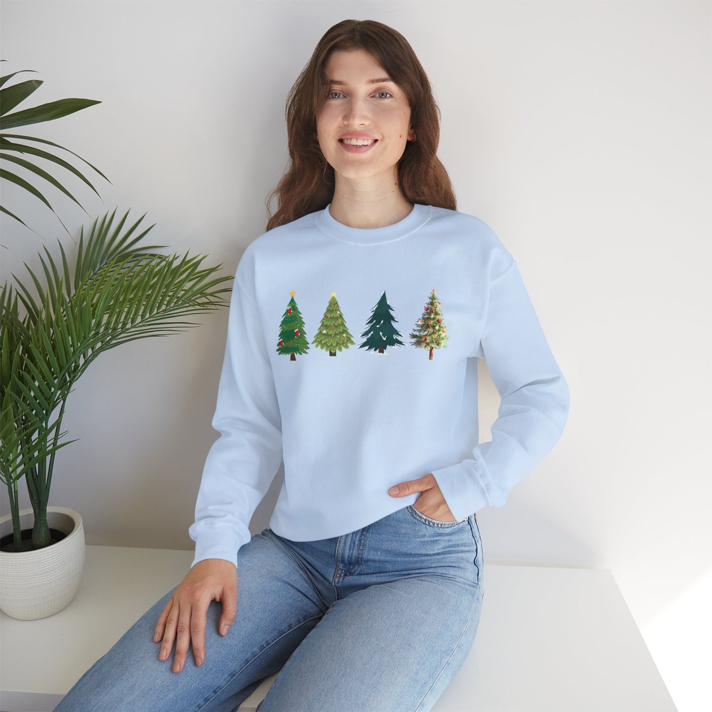 Christmas Unisex Sweatshirt | Christmas Sweater Christmas Crewneck Pullover Christmas Tree Holiday Sweater Winter