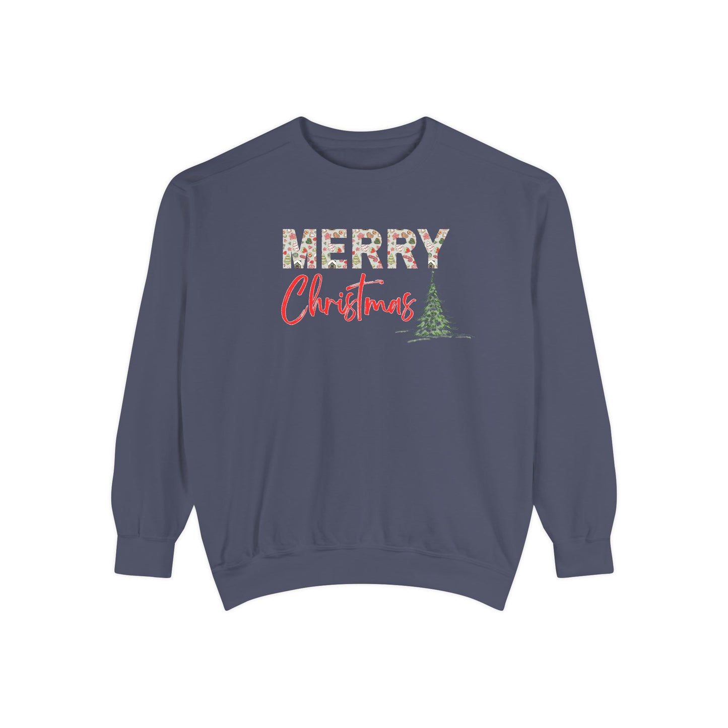 Merry Christmas Sweatshirt | Dyed Sweatshirt | GM08