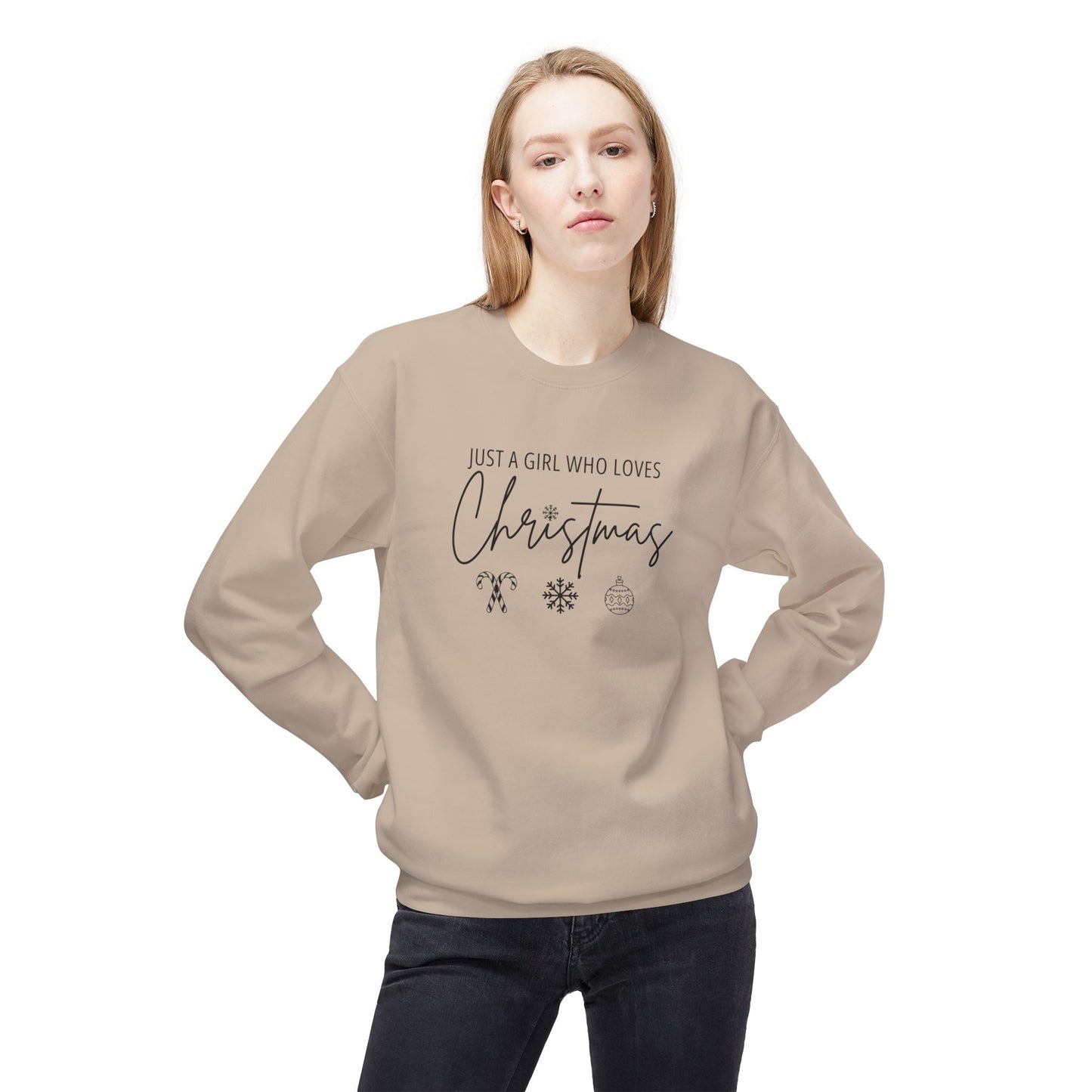 A Girl Who Loves Christmas | Softstyle Sweatshirt | GM9a