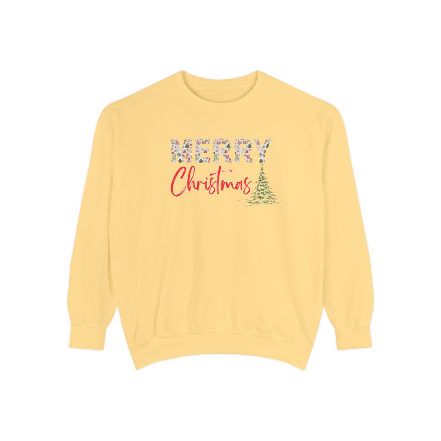 Merry Christmas Sweatshirt | Dyed Sweatshirt | GM08