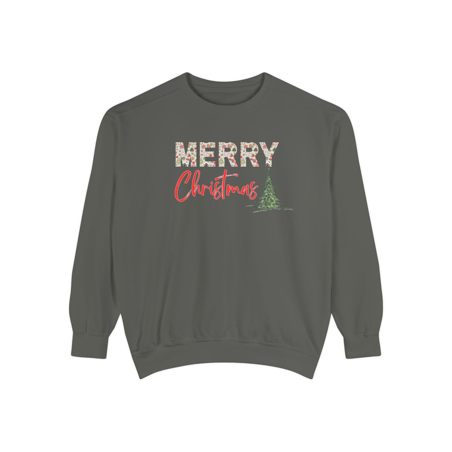 Merry Christmas Sweatshirt | Dyed Sweatshirt | GM08