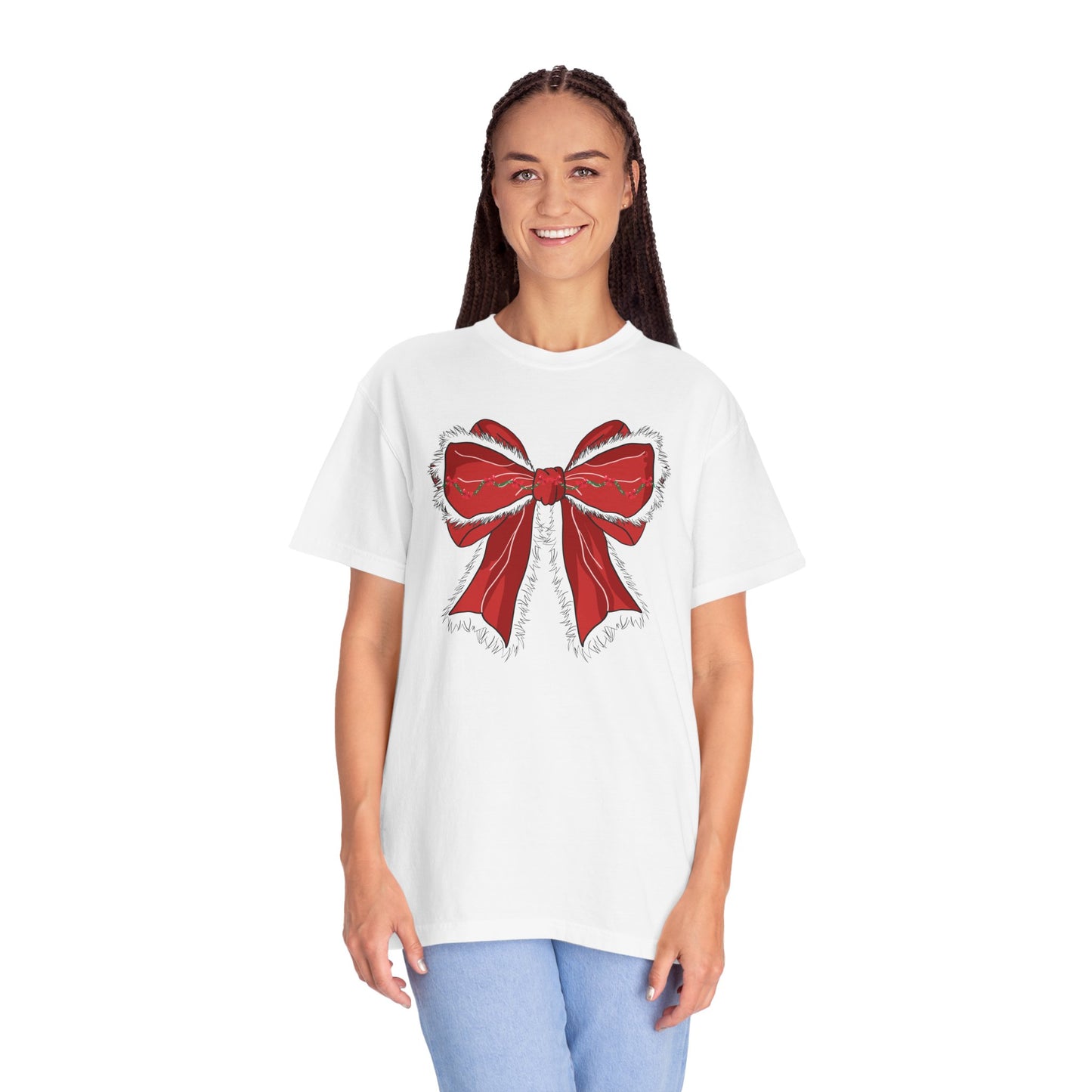 Christmas Bow Holiday Tee | Women's Holiday Tshirt | GM49