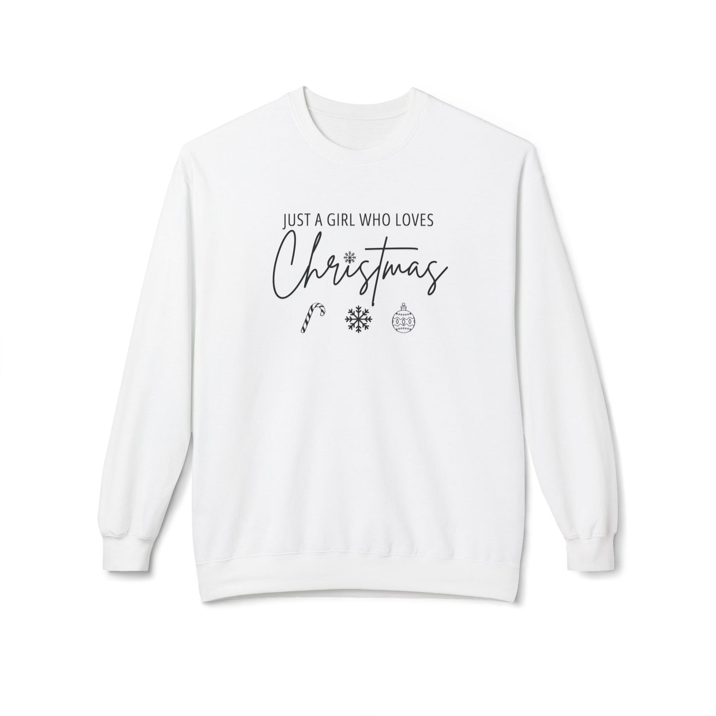 A Girl Who Loves Christmas | Midweight Softstyle Fleece Crewneck Sweatshirt