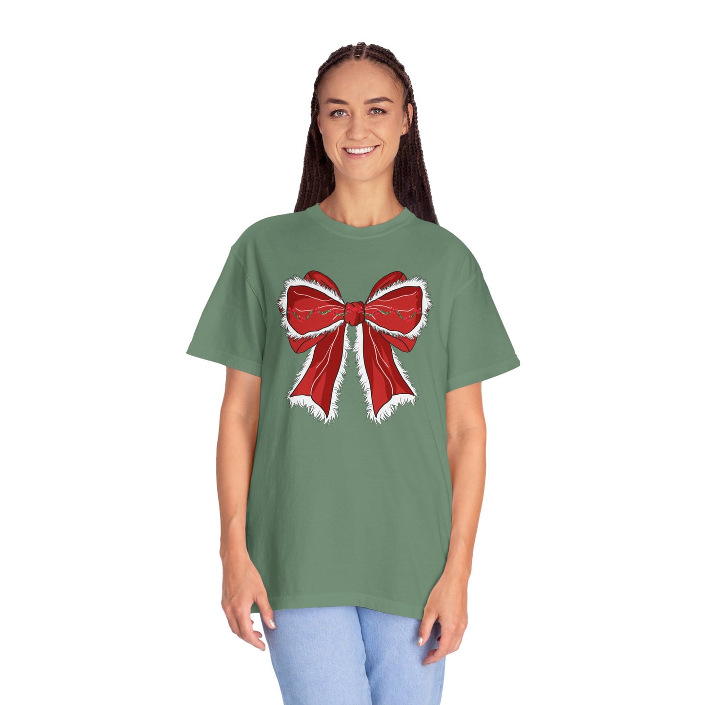 Christmas Bow Holiday Tee | Women's Holiday Tshirt | GM49