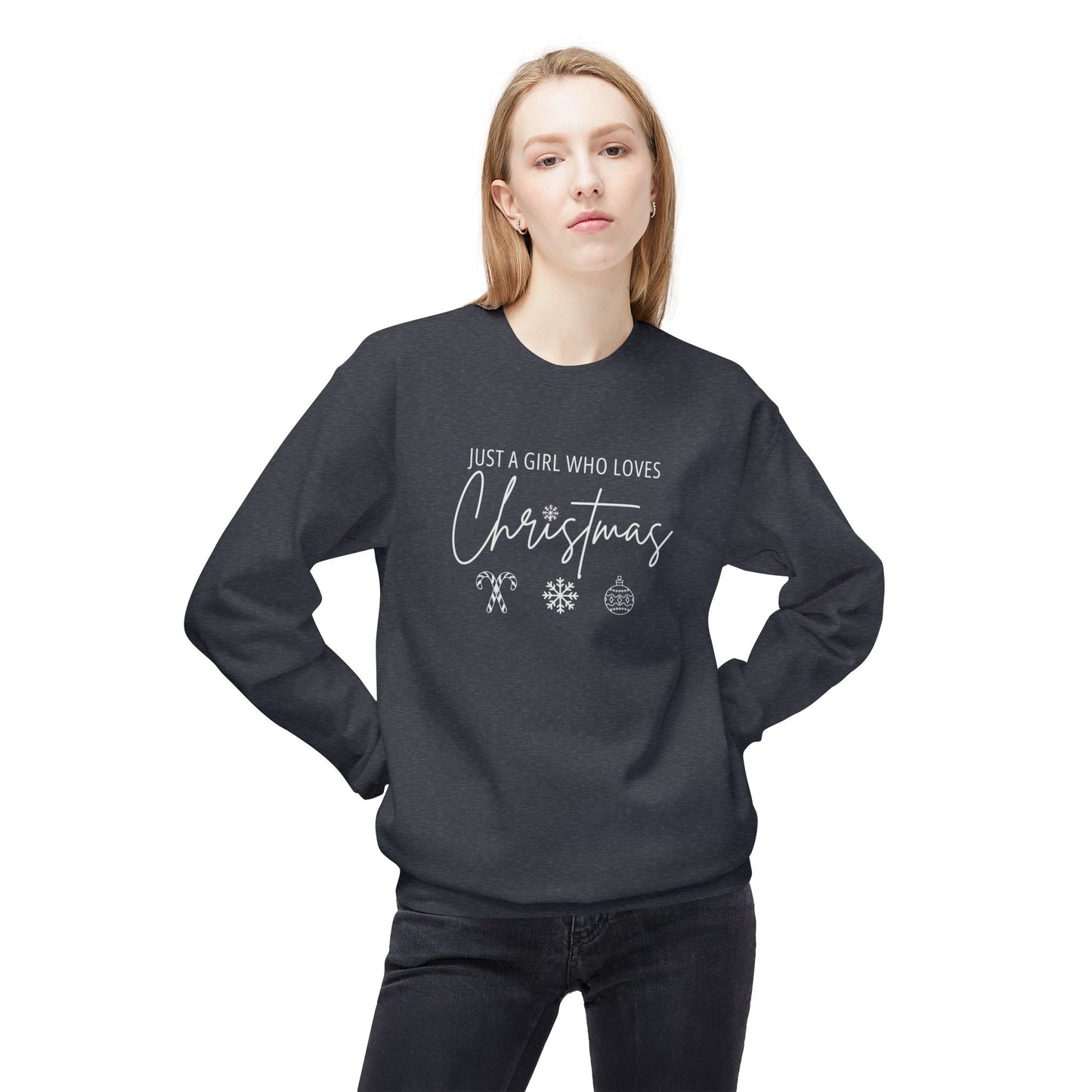 A Girl Who Loves Christmas | Softstyle Sweatshirt | GM9a