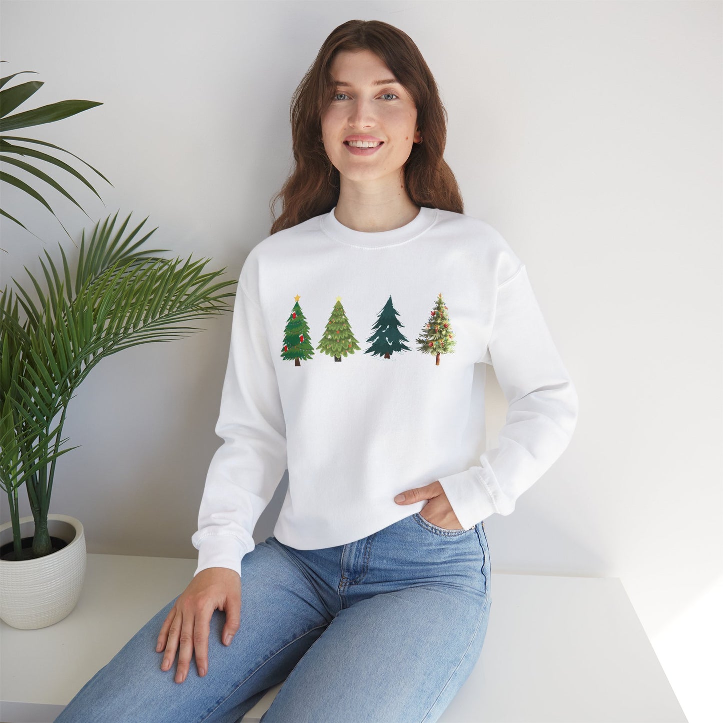 Christmas Unisex Sweatshirt | Christmas Sweater Christmas Crewneck Pullover Christmas Tree Holiday Sweater Winter