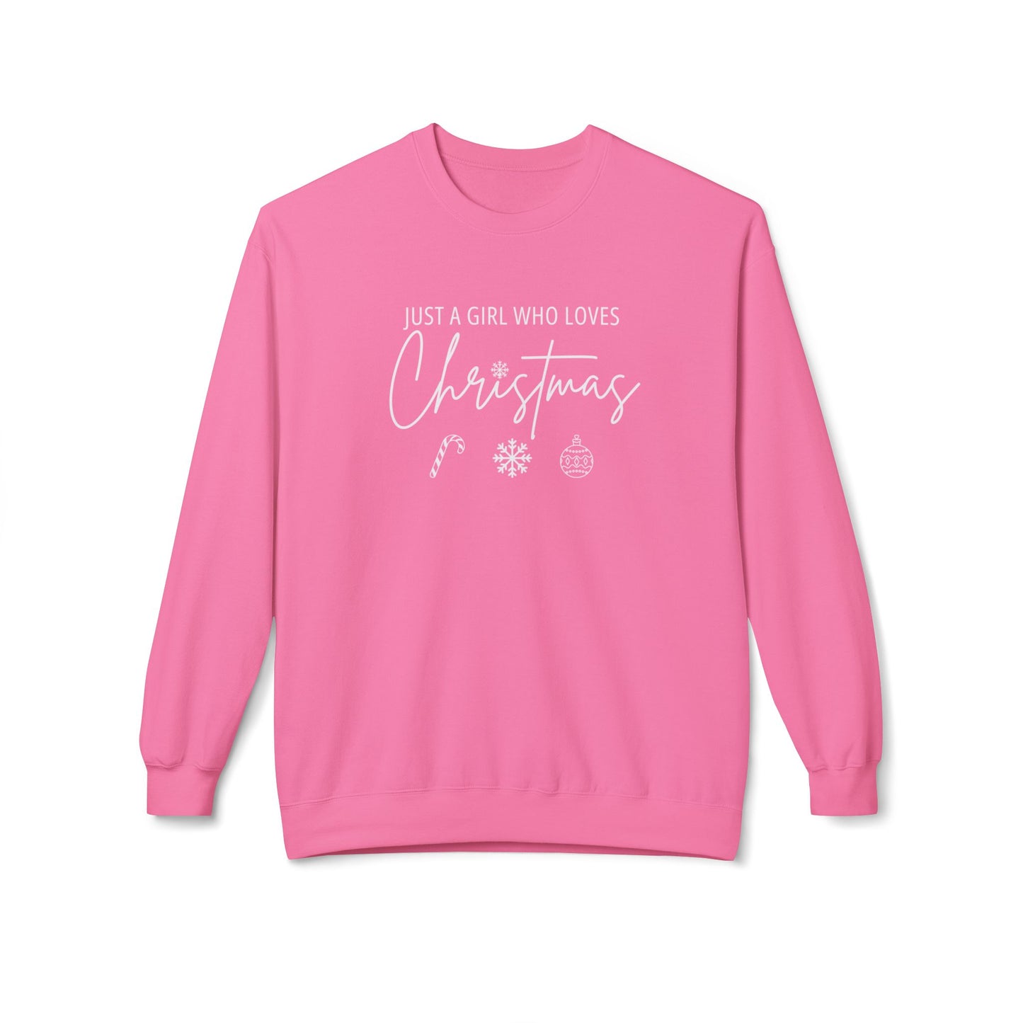 A Girl Who Loves Christmas | Midweight Softstyle Fleece Crewneck Sweatshirt