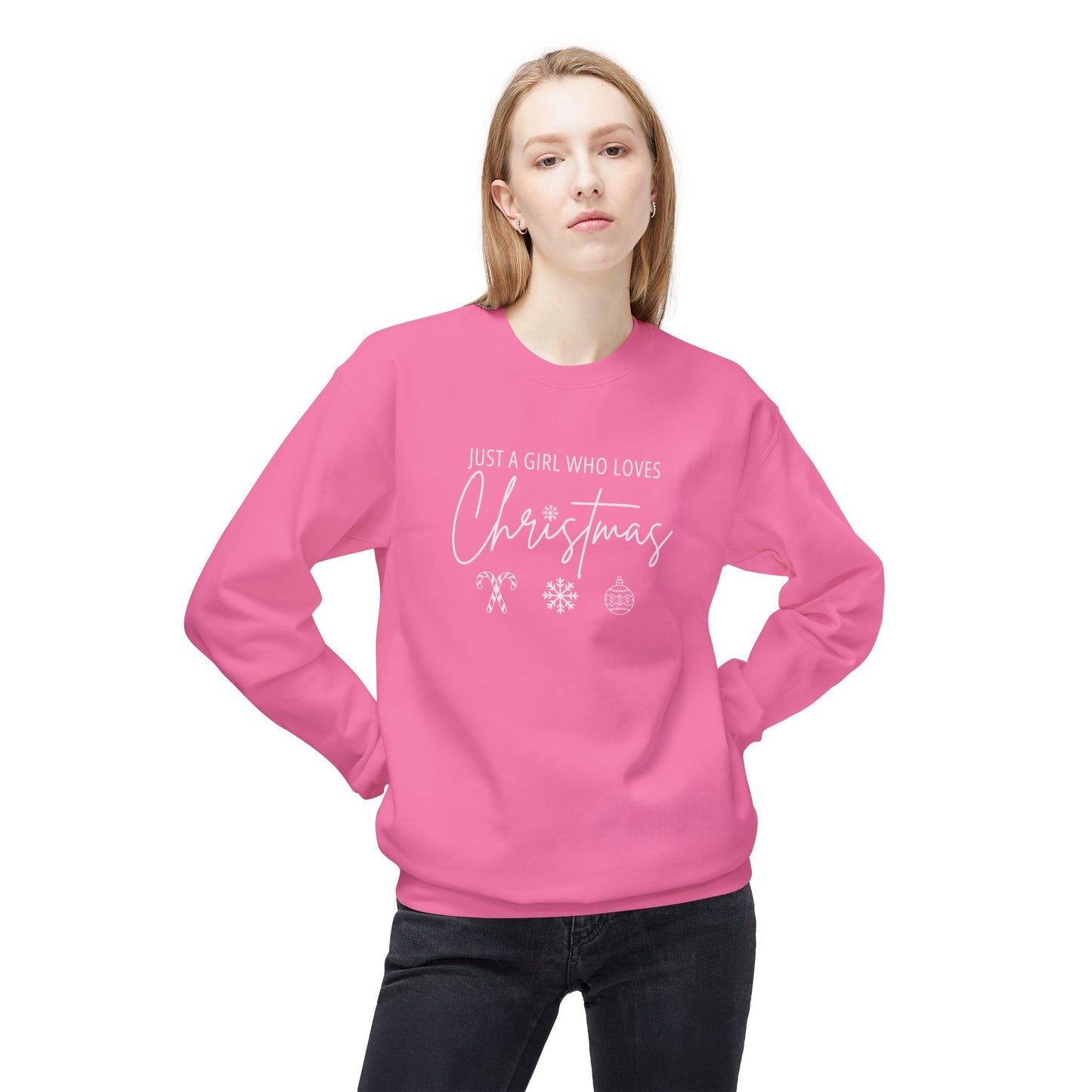 A Girl Who Loves Christmas | Softstyle Sweatshirt | GM9a