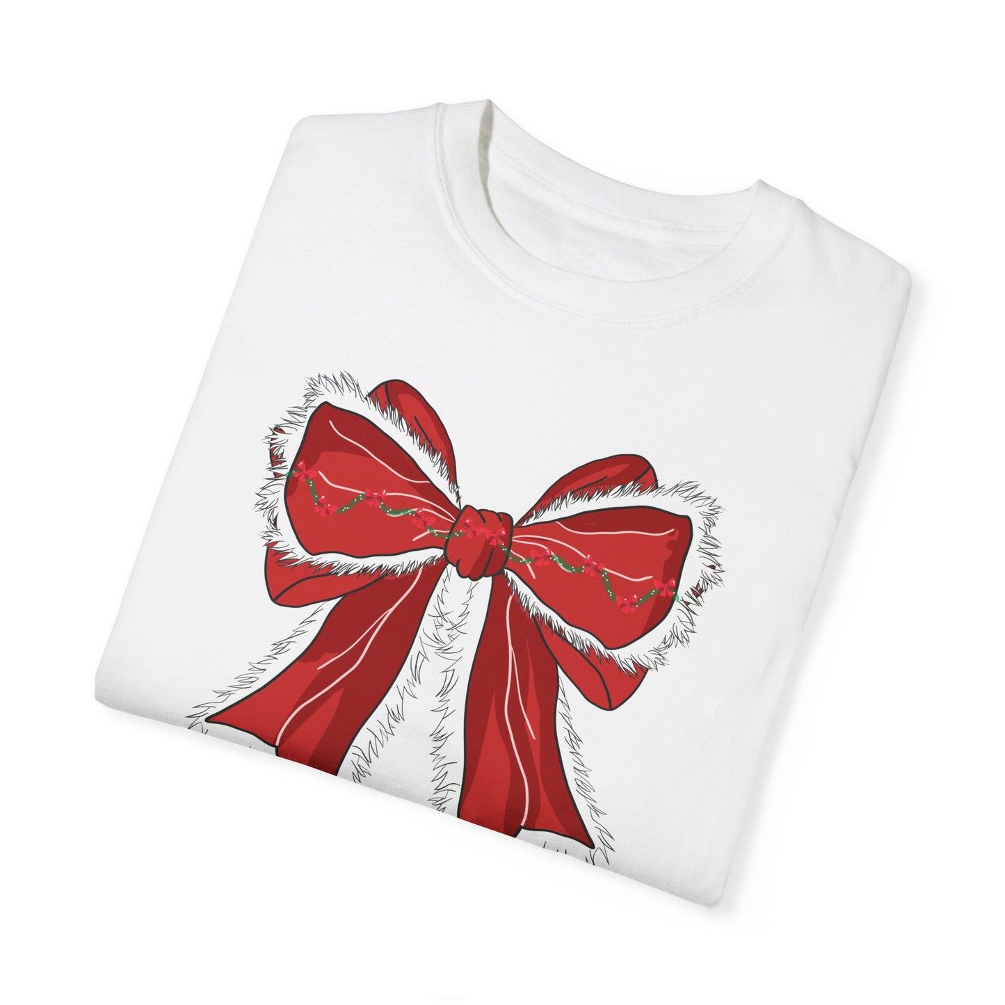 Christmas Bow Holiday Tee | Women's Holiday Tshirt | GM49