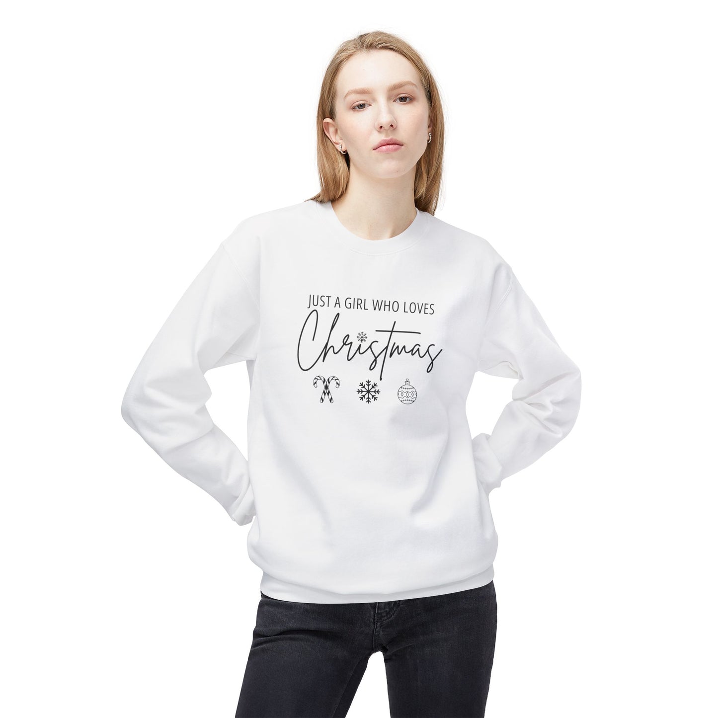 A Girl Who Loves Christmas | Softstyle Sweatshirt | GM9a