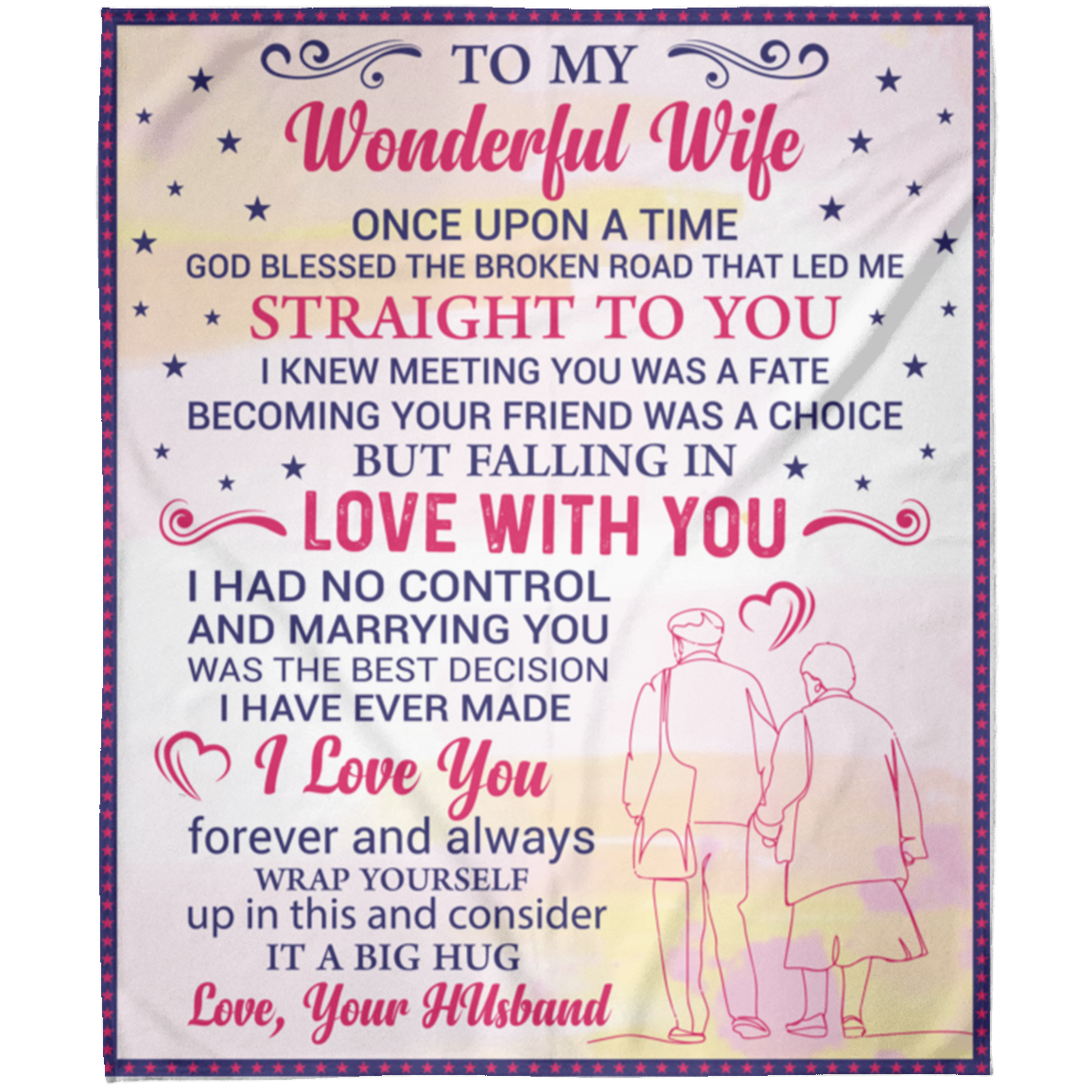 To My Wonderful Wife | FLM Arctic Fleece Blanket 50x60 | GM46