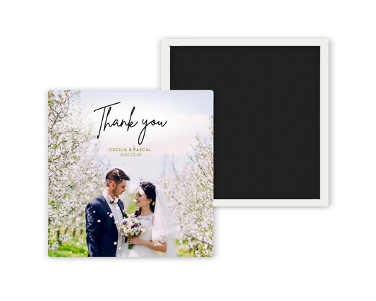 Thank You Custom Wedding Photo Magnet
