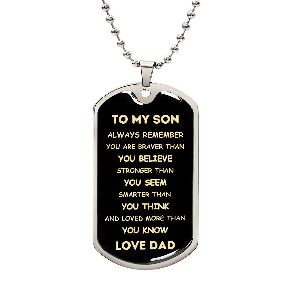 To My Son | Love Tag Necklace | GM13