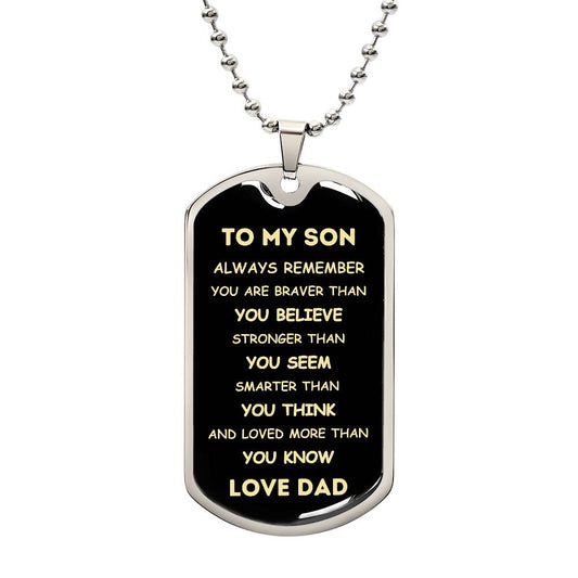 To My Son | Love Tag Necklace | GM13