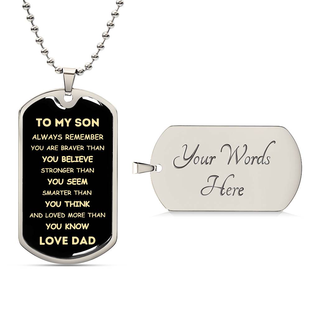 To My Son | Love Tag Necklace | GM13