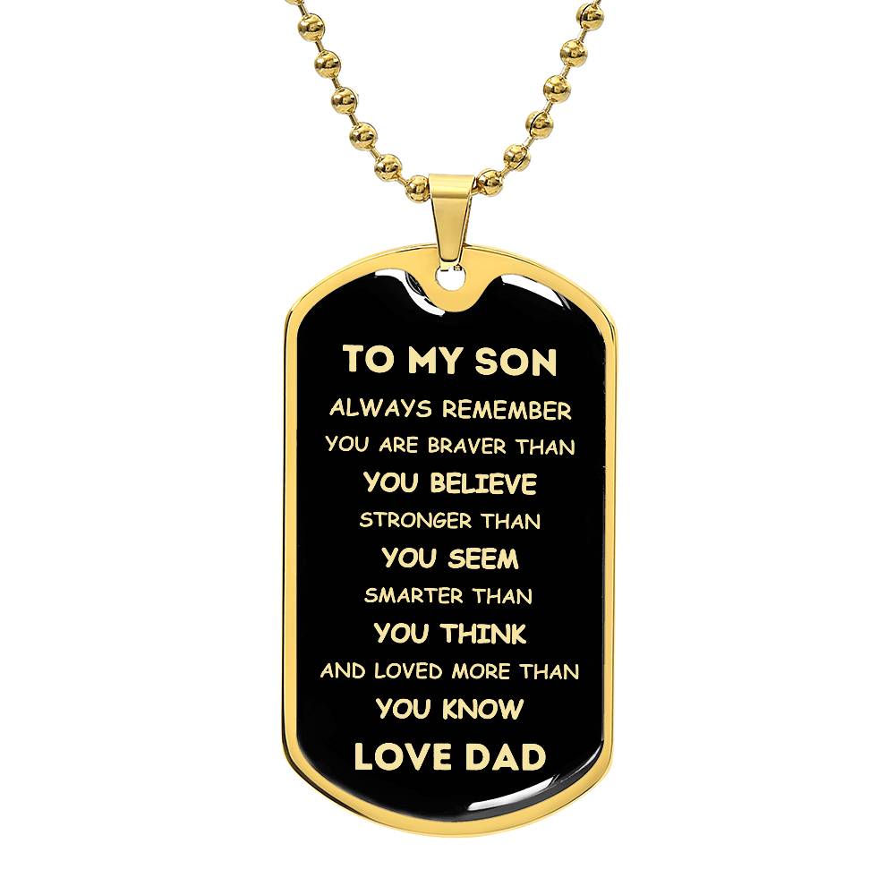 To My Son | Love Tag Necklace | GM13