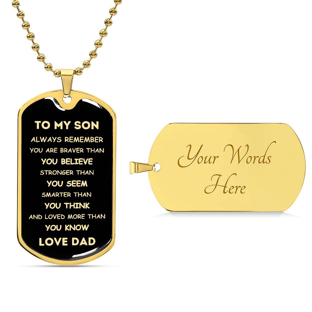 To My Son | Love Tag Necklace | GM13