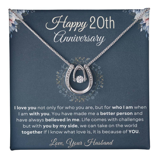 20th Anniversary Luxury Giftset + Heartfelt Anniversary Message | Destiny Pendant Necklace | GM80