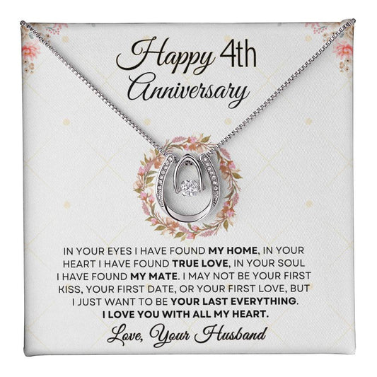 4th Anniversary Luxury Giftset + Heartfelt Anniversary Message | Love Knot Necklace | GM64