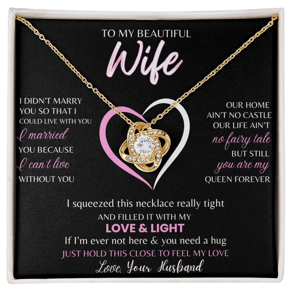 To My Beautiful Wife Luxury Giftset | Love Knot Necklace | GM53