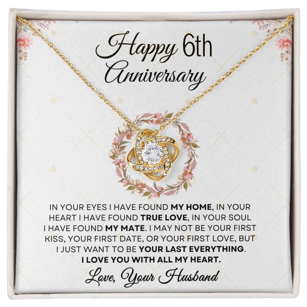 6th Anniversary Luxury Giftset + Heartfelt Anniversary Message | Love Knot Necklace | GM66