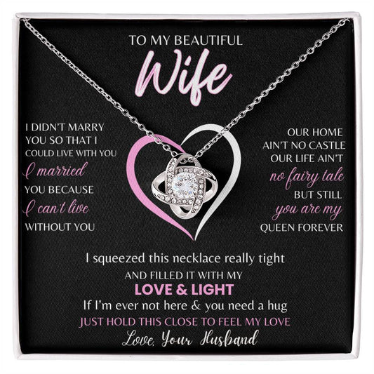 To My Beautiful Wife Luxury Giftset | Love Knot Necklace | GM53