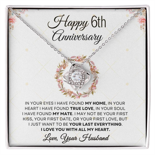 6th Anniversary Luxury Giftset + Heartfelt Anniversary Message | Love Knot Necklace | GM66