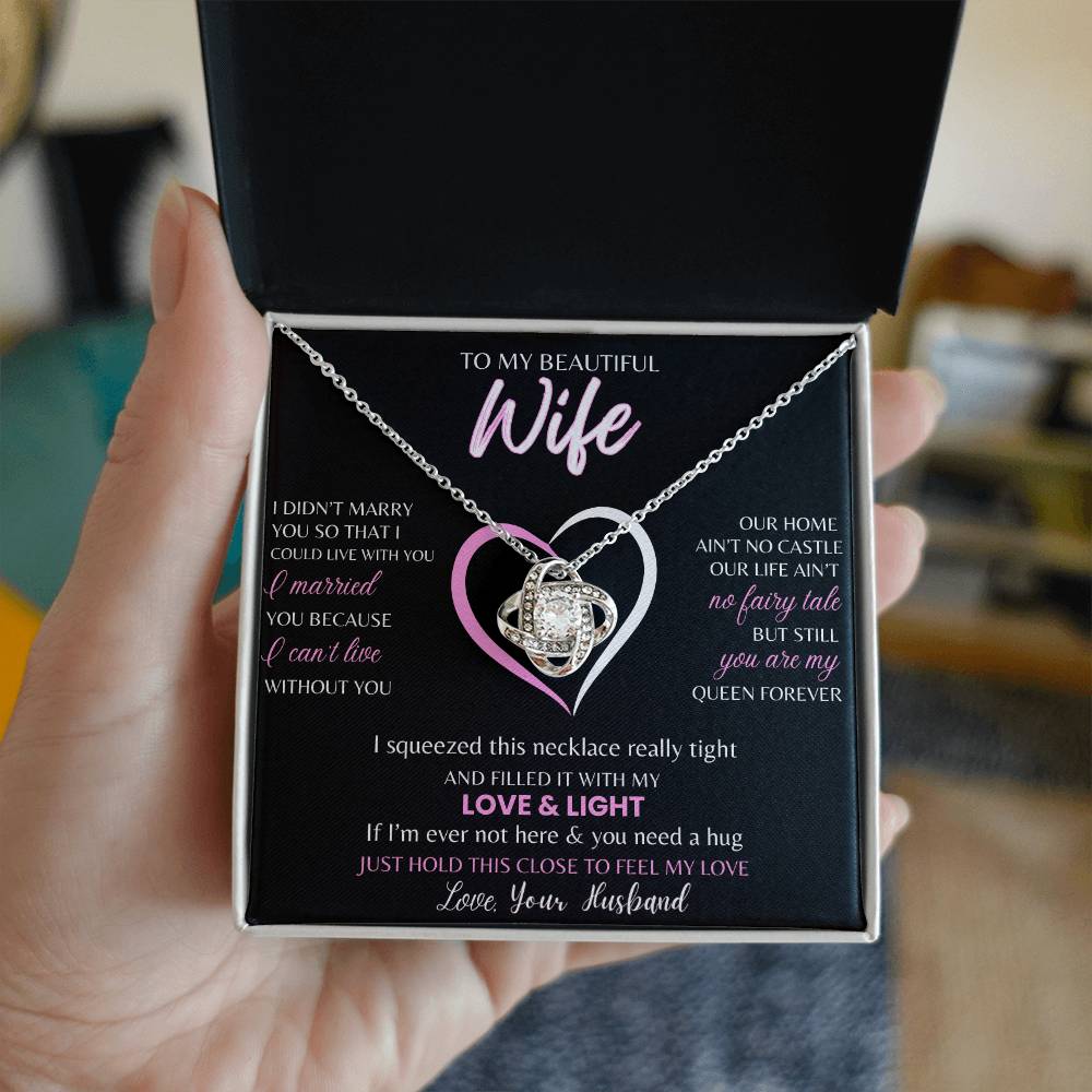 To My Beautiful Wife Luxury Giftset | Love Knot Necklace | GM53