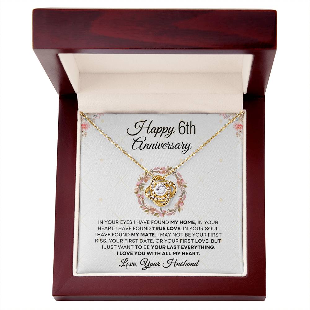 6th Anniversary Luxury Giftset + Heartfelt Anniversary Message | Love Knot Necklace | GM66