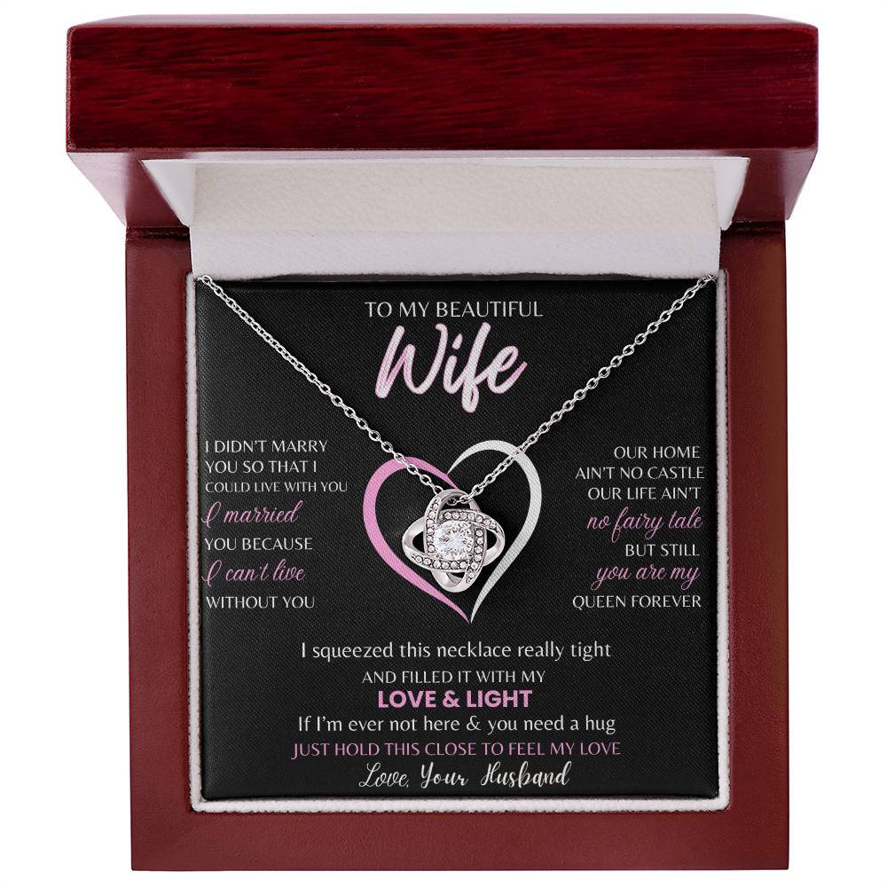 To My Beautiful Wife Luxury Giftset | Love Knot Necklace | GM53