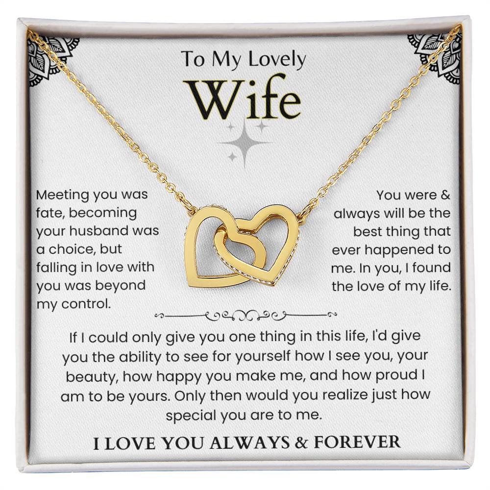 To My Lovely Wife | Interlocking Hearts Luxury Giftset | GM15