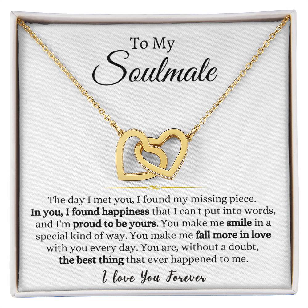 To My Soulmate Luxury Giftset | Interlocking Hearts Necklace | GM102