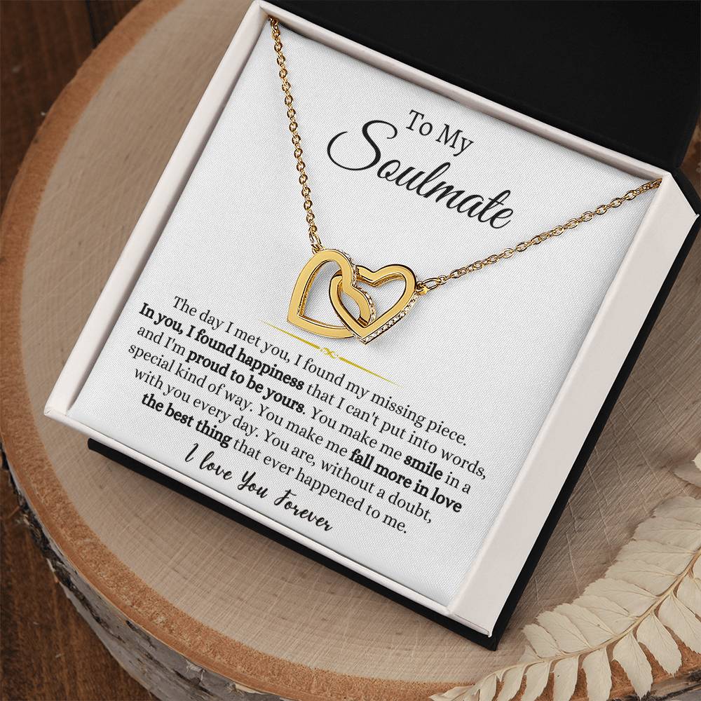 To My Soulmate Luxury Giftset | Interlocking Hearts Necklace | GM102