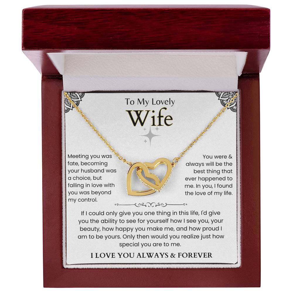 To My Lovely Wife | Interlocking Hearts Luxury Giftset | GM15