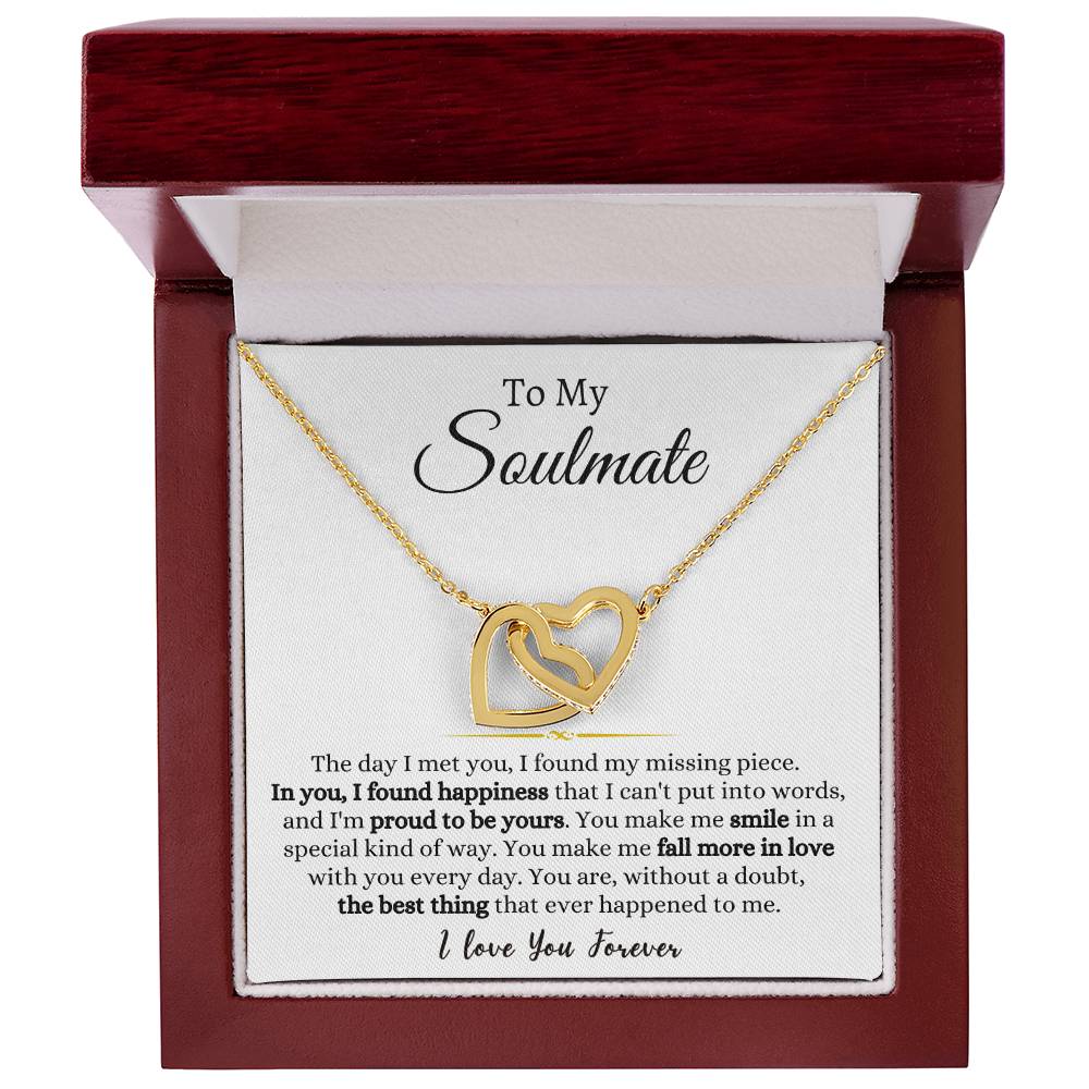 To My Soulmate Luxury Giftset | Interlocking Hearts Necklace | GM102