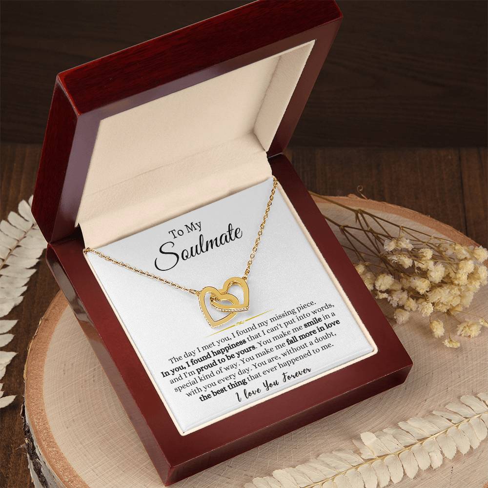 To My Soulmate Luxury Giftset | Interlocking Hearts Necklace | GM102