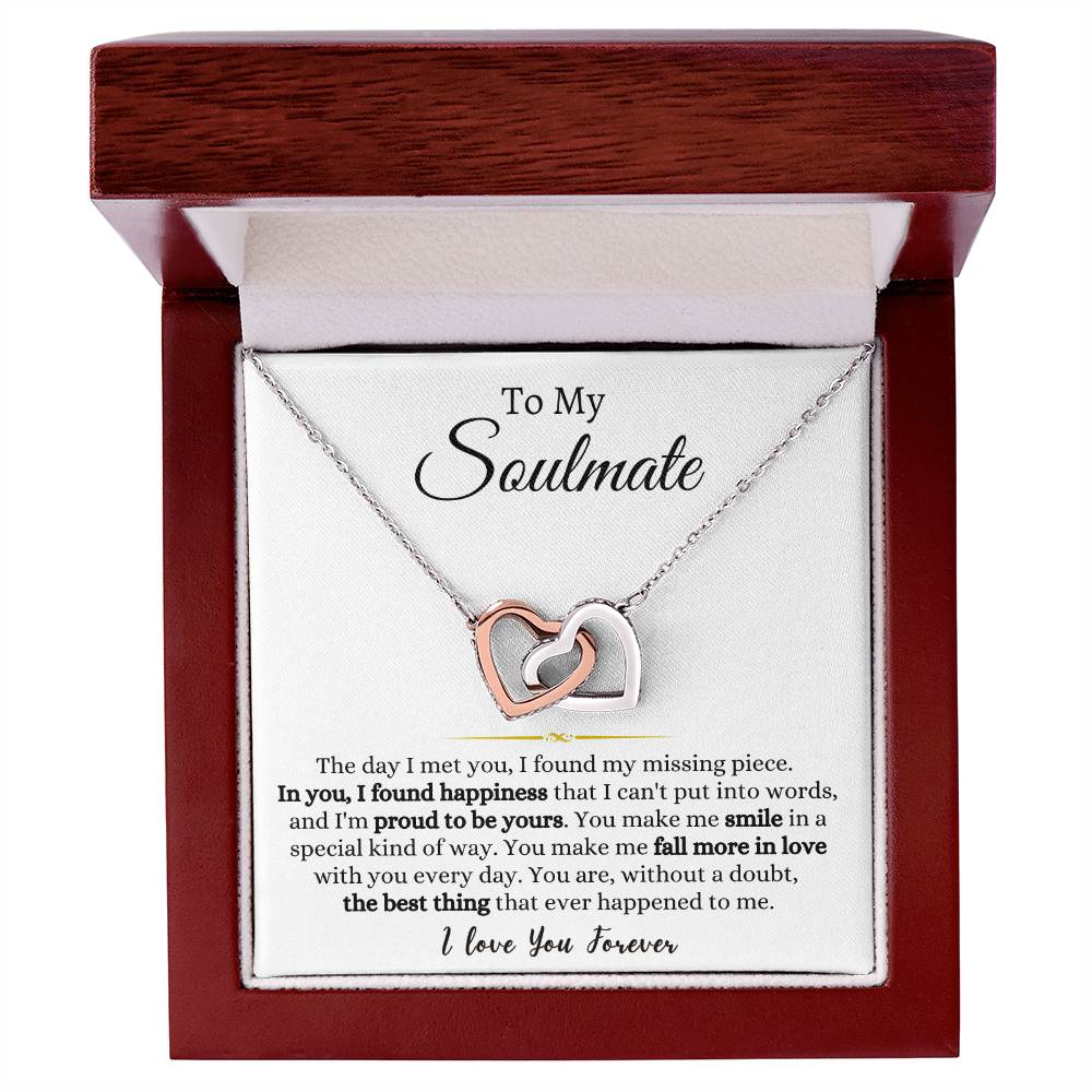 To My Soulmate Luxury Giftset | Interlocking Hearts Necklace | GM102