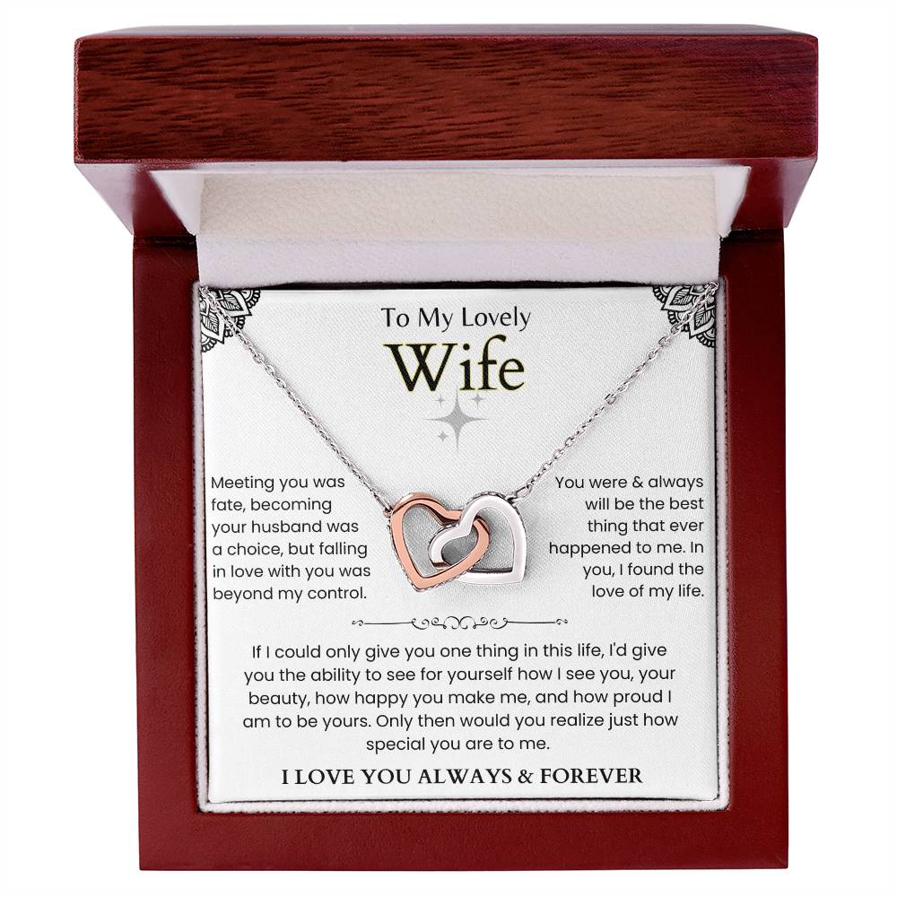 To My Lovely Wife | Interlocking Hearts Luxury Giftset | GM15