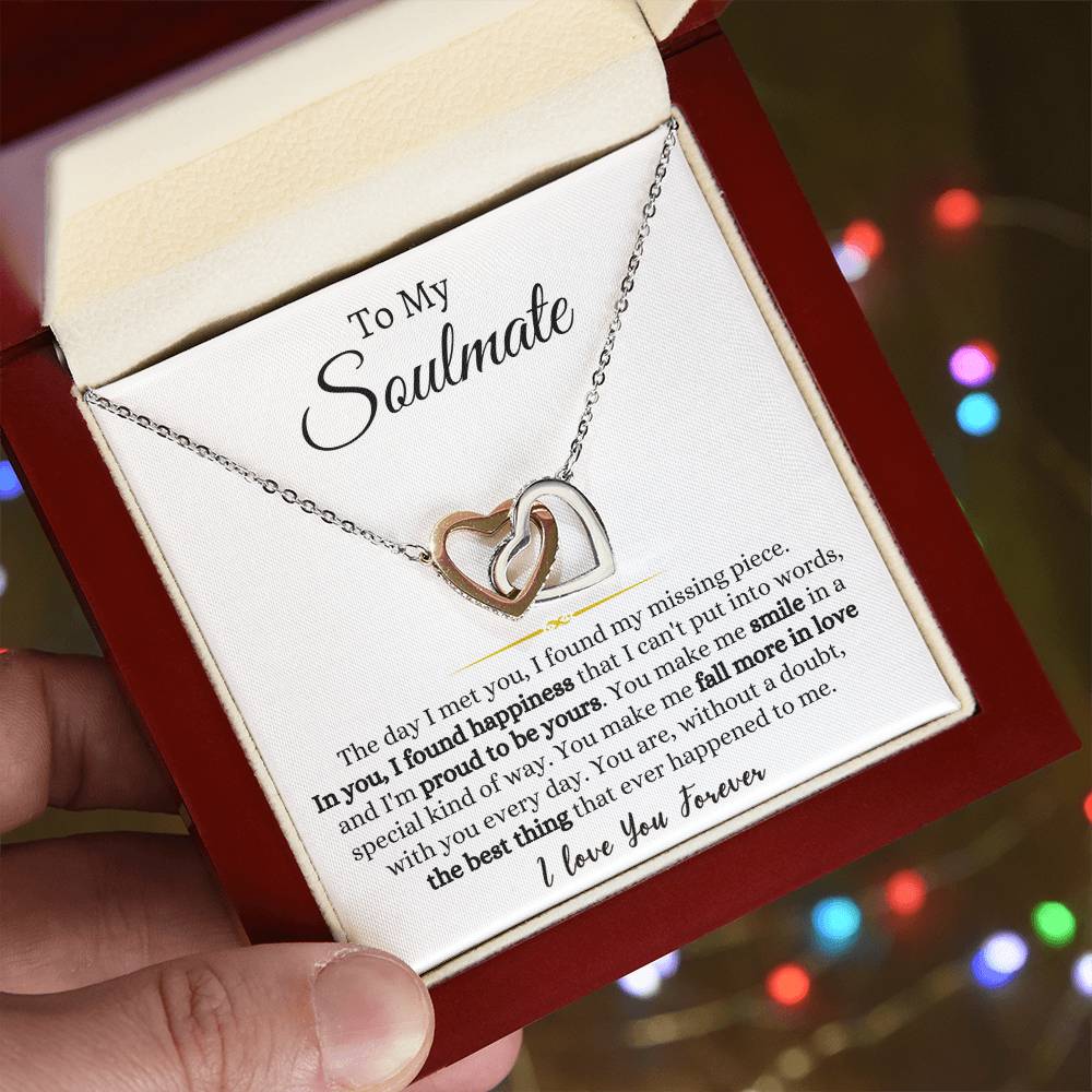 To My Soulmate Luxury Giftset | Interlocking Hearts Necklace | GM102