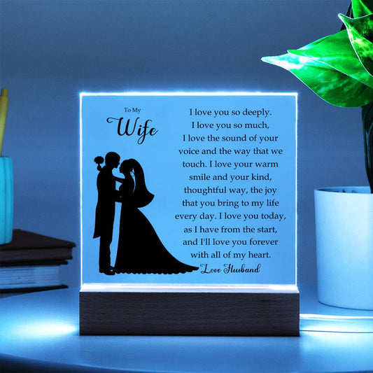 To My Wife | Square Acrylic Plaque | GM45