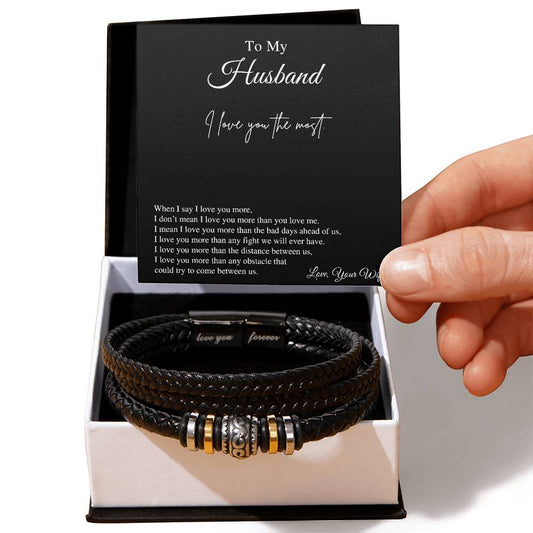 To My Husband | Men's "Love You Forever" Bracelet | GM18