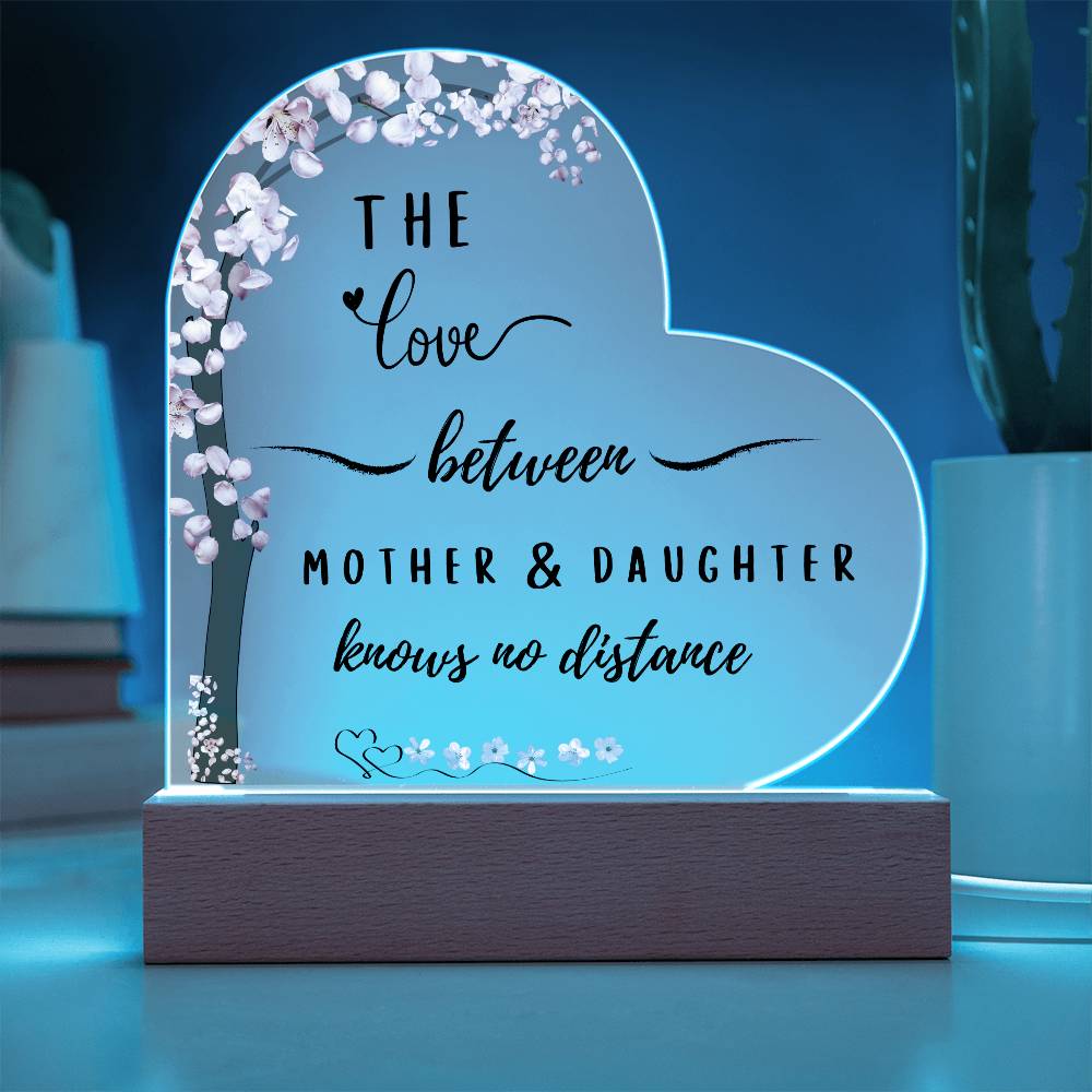 Mum & Daughter Love | Heart Acrylic Plaque | GM29