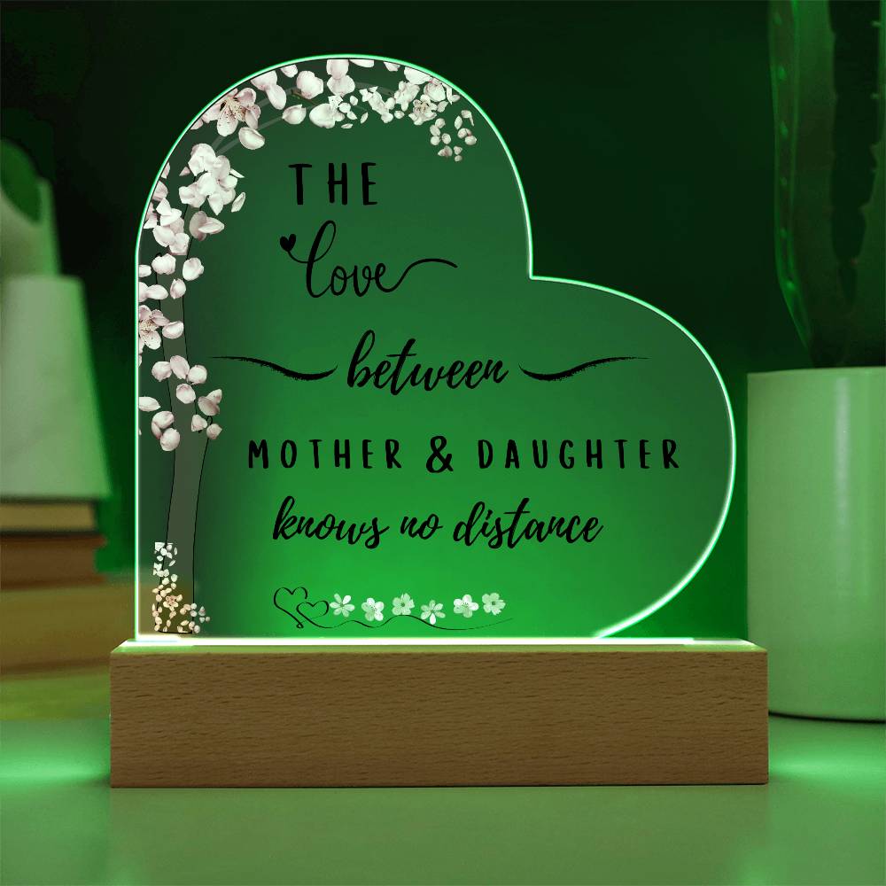 Mum & Daughter Love | Heart Acrylic Plaque | GM29