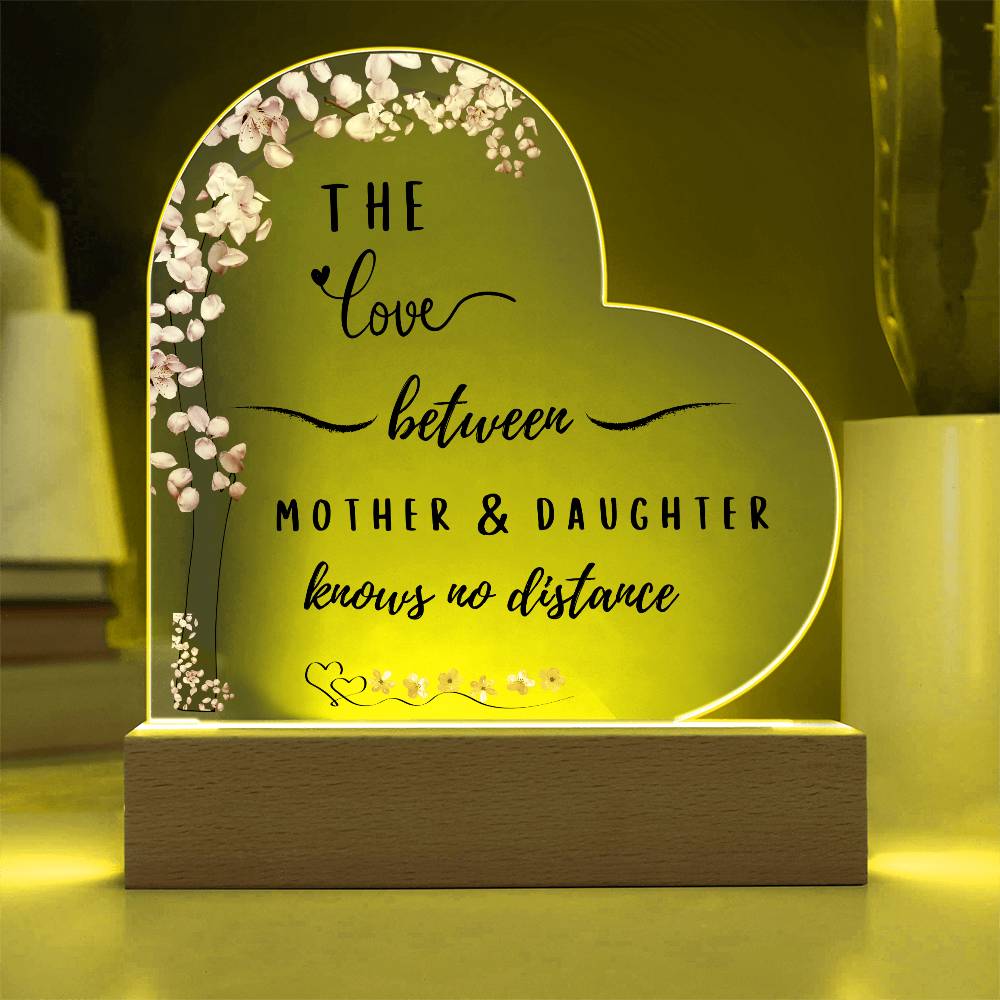 Mum & Daughter Love | Heart Acrylic Plaque | GM29